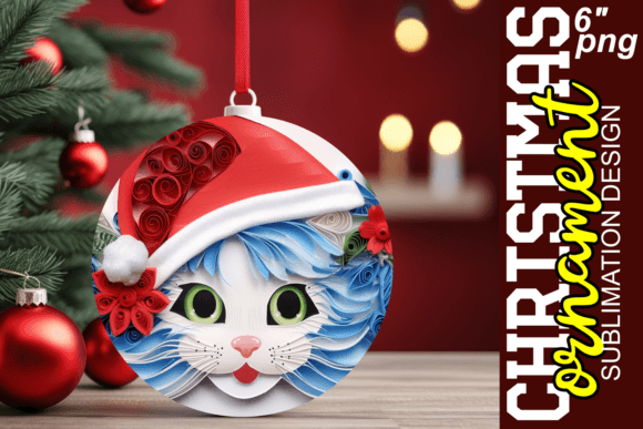 3D Xmas Circle Ornament Collection for Sublimation