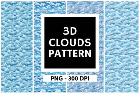 Discover the Ethereal Beauty of 3D Clouds Pattern Background 01