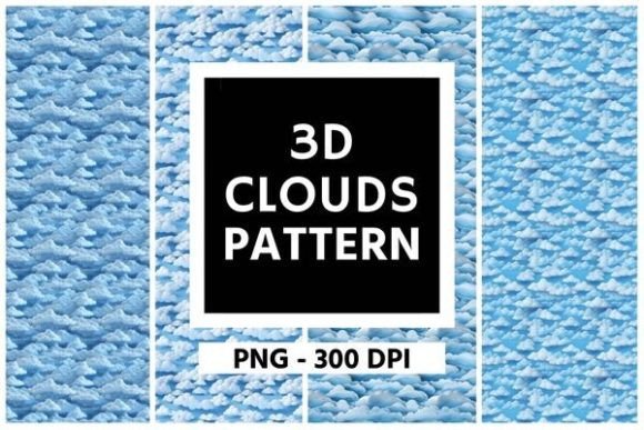 Elevate Your Designs with 3D Clouds Pattern Background 02
