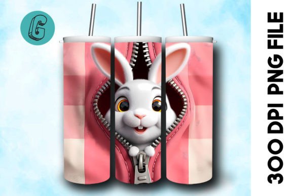 Rabbit 3D Valentine Tumbler Wrap (21)