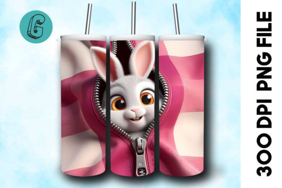 Rabbit 3D Valentine Tumbler Wrap: A Premium Design Asset