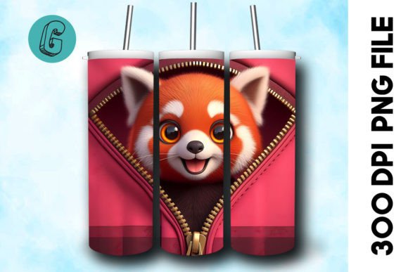 Valentine Red Panda 3D Tumbler Wrap: Your Next Creative Download
