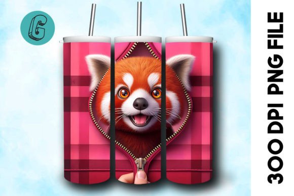 Valentine Red Panda 3D Tumbler Wrap: Your Next Creative Download